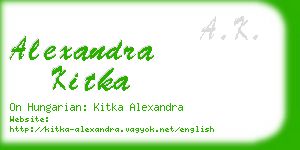 alexandra kitka business card